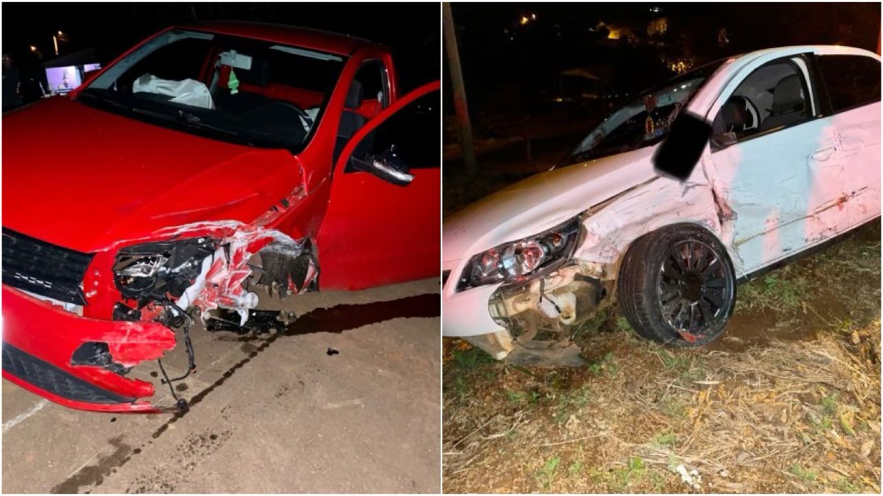 Motoristas abandonam veículos e fogem após colisão frontal na SC 163