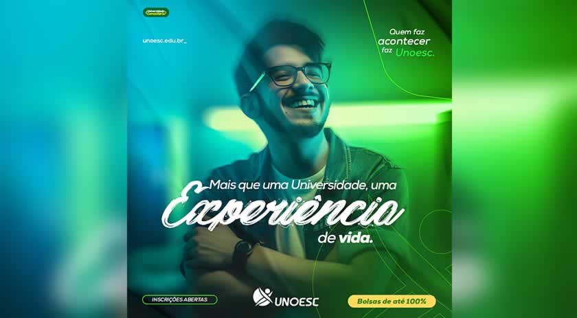 Primeira chamada do Seletivo Unoesc será no dia 22 de maio