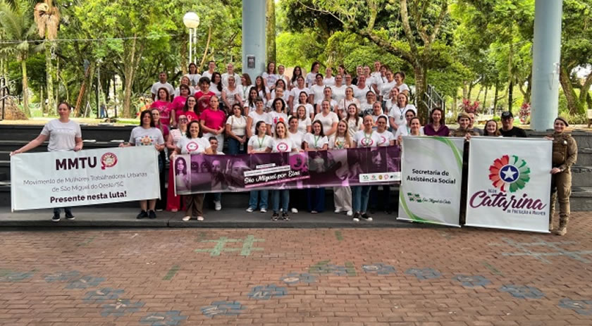 São Miguel do Oeste realiza 1ª caminhada contra a violência contra a mulher