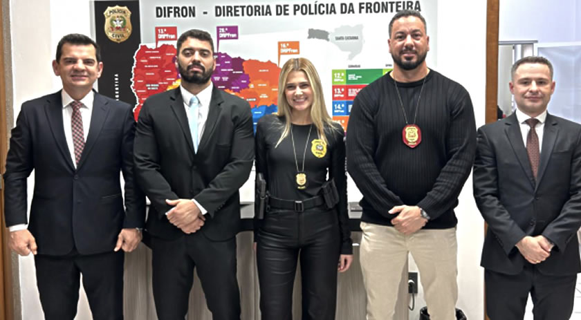 13ª DRP de São Miguel do Oeste recebe novos delegados e psicóloga policial