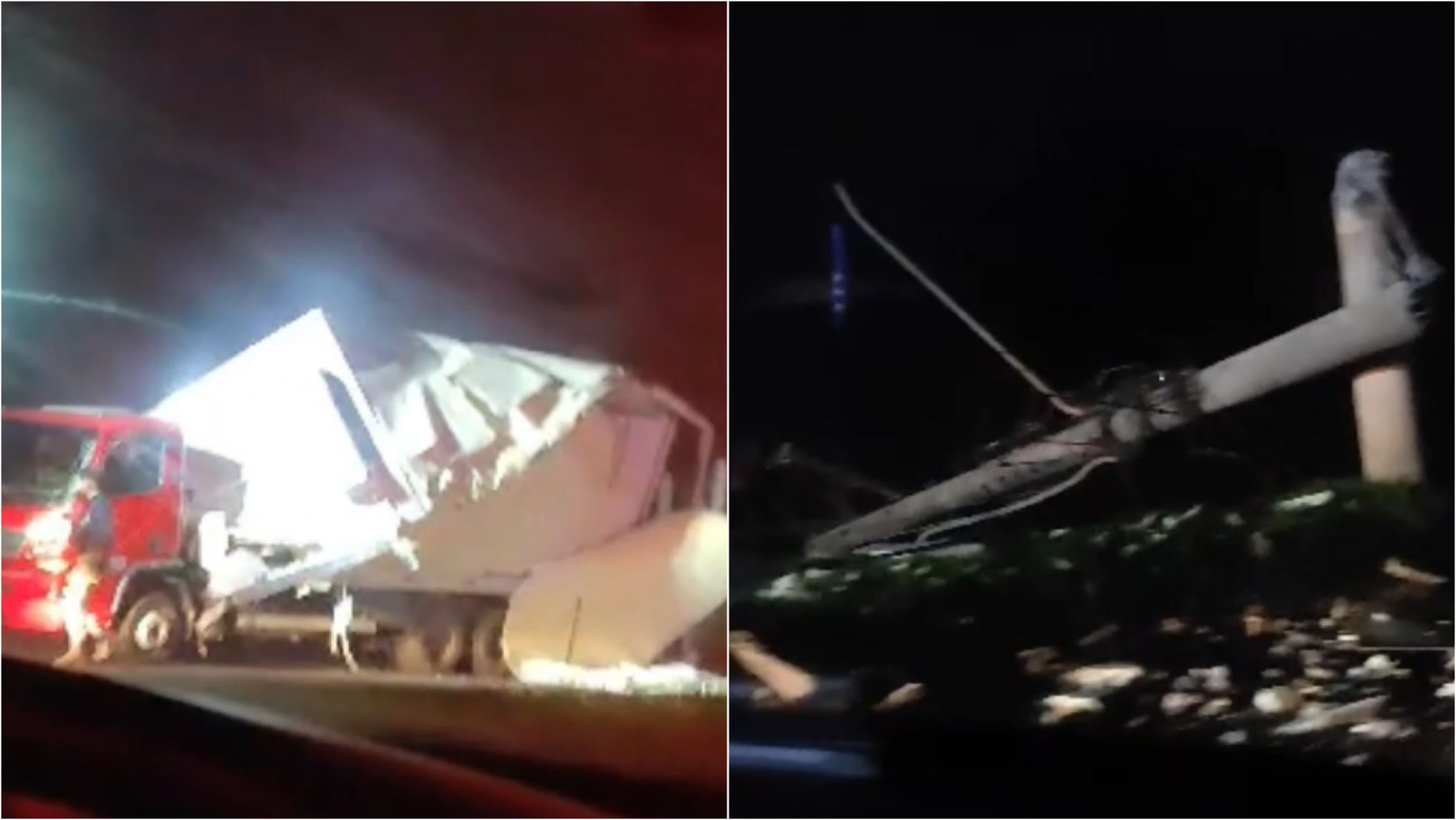 Caminhão se choca contra poste e deixa milhares de unidades sem energia