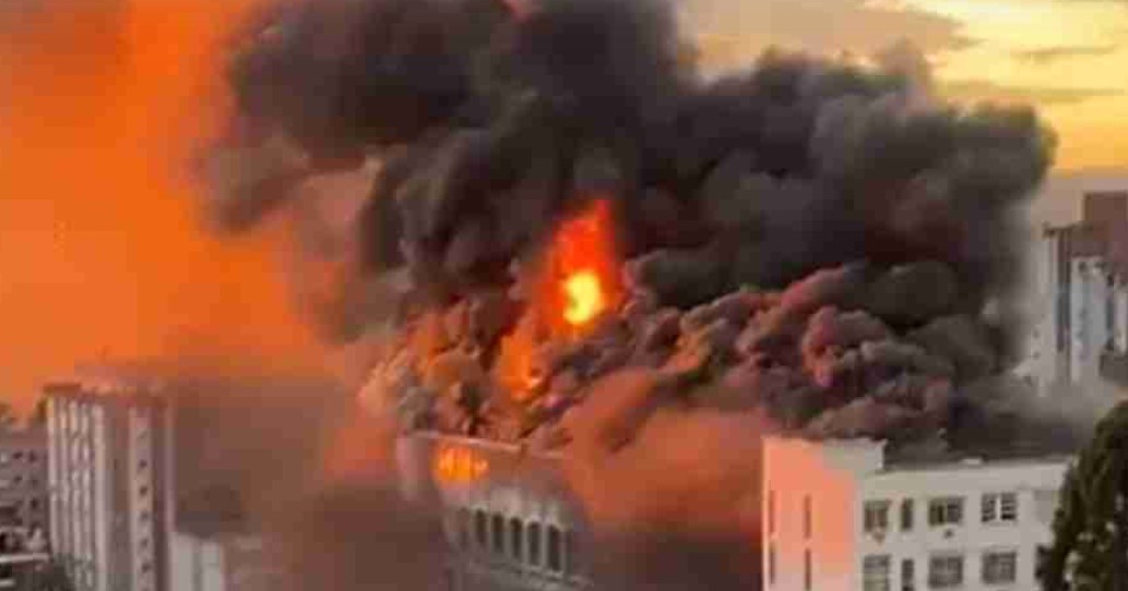 Incêndio de grandes proporções atinge Colégio Marista de Santa Maria