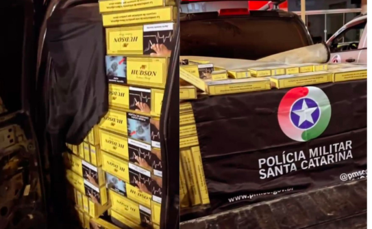 Operação conjunta apreende contrabando de 30 mil maços de cigarro