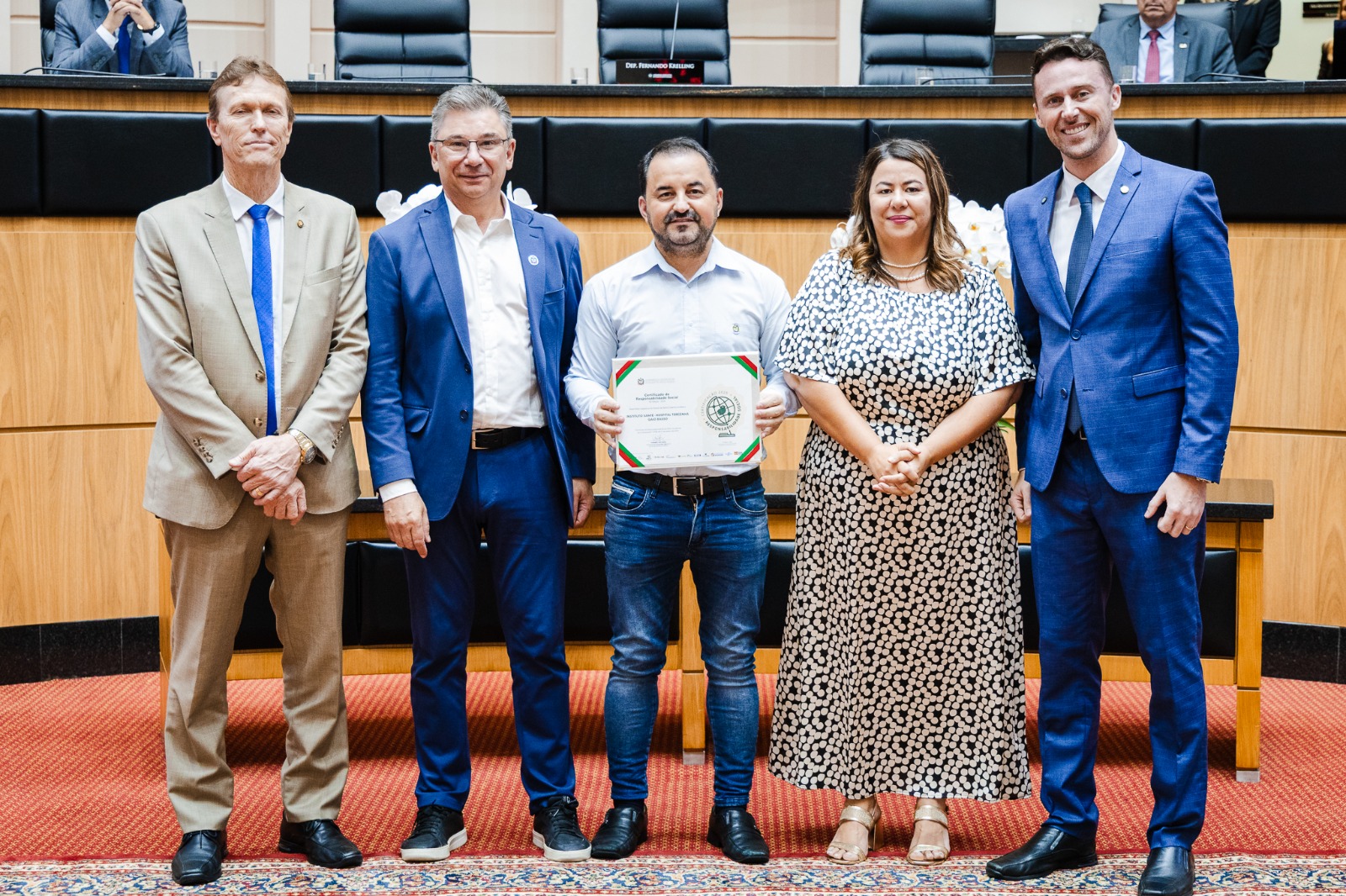 HRTGB-Santé recebe Certificado Responsabilidade Social da Alesc