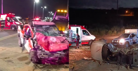 Jovem arremessada e homem encarcerado em carro morrem após grave acidente em SC
