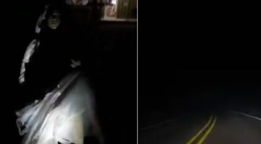 Noiva em cadeira de rodas surge em estrada do Paraná e assusta motoristas