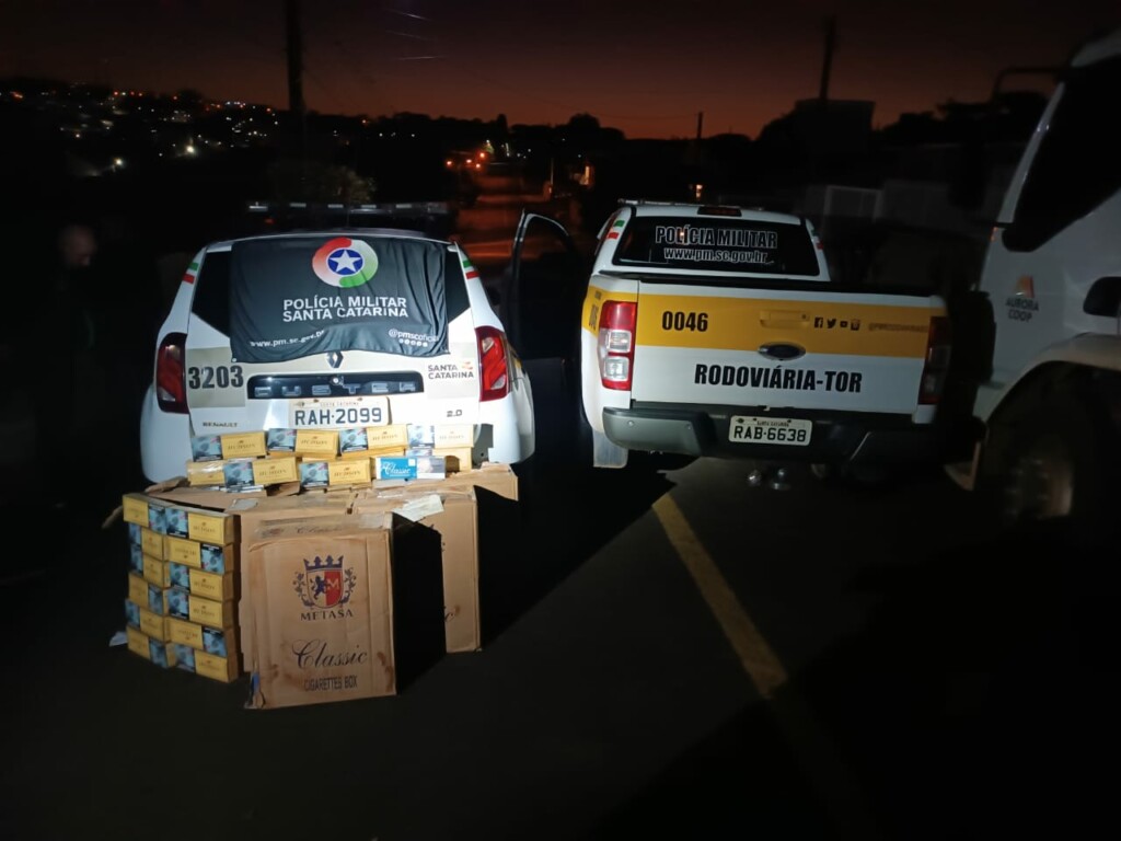 Quatro pessoas foram presas por contrabando de cigarro no Oeste de SC