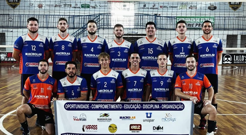 Equipe maravilhense de vôlei é vice-campeão da Liga Oeste