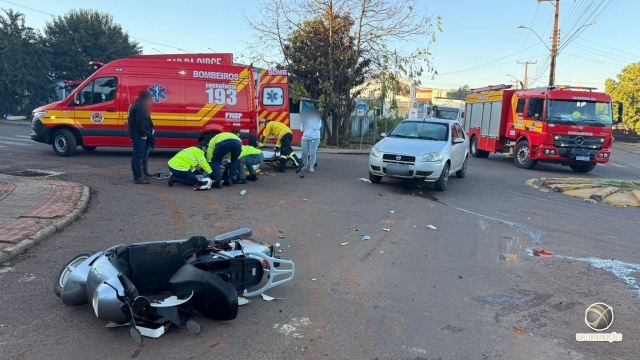 Em menos de 1h30, Corpo de Bombeiros atende dois acidentes de trânsito