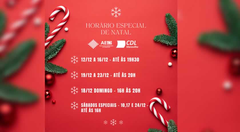 Comércio fará horário especial em dezembro