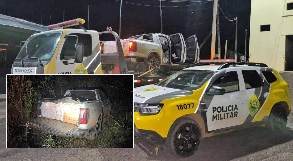Carga de cigarros contrabandeados é apreendida após perseguição entre Paraná e Santa Catarina