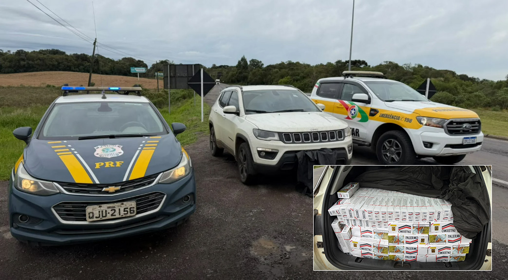 Motorista argentino tenta fugir da polícia e acaba preso com 10 mil maços de cigarros contrabandeados
