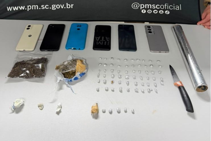 Quatro são presos por tráfico de drogas após monitoramento da PM