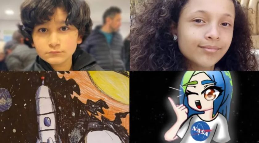 Estudantes paranaenses ganham concurso de desenho da Nasa Gabriel Guenzani e Isadora