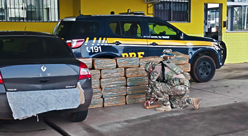 Quase meia tonelada de maconha é apreendida com jovem de 19 anos em Xanxerê
