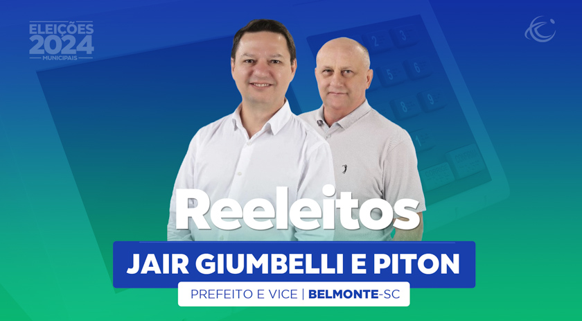 Jair Giumbelli  e Cleonir Piton são eleitos a prefeito e vice-prefeito com 1.142 votos