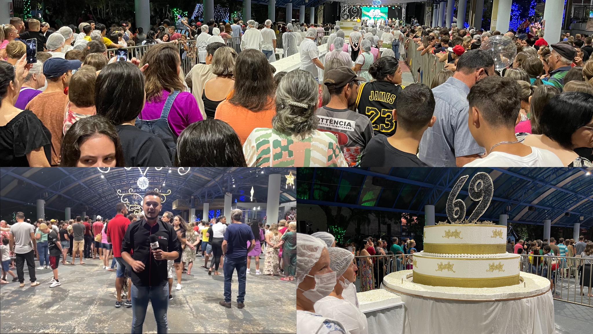 Confira como foi o corte do bolo e abertura oficial das festividades de aniversário de São Miguel do Oeste