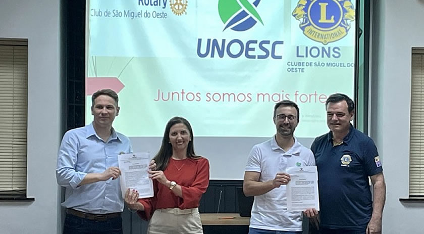 Parceria entre Unoesc, Rotary e Lions fortalece serviços de saúde e projetos sociais