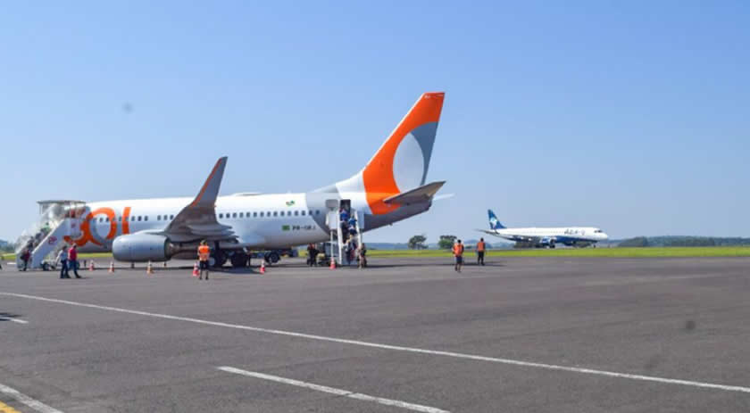 Aeroporto de Chapecó tem aumento de 24% na movimentação de passageiros durante primeiro semestre de 2023