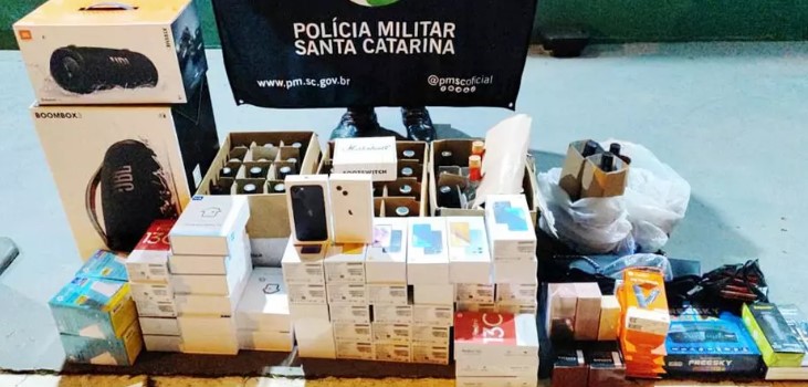 Mercadorias ilegais do Paraguai são apreendidas durante operação no Norte de SC