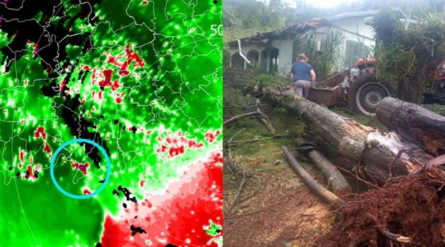 Tornado no Oeste de SC teve ventos com velocidade acima de 100 km/h, diz Defesa Civil