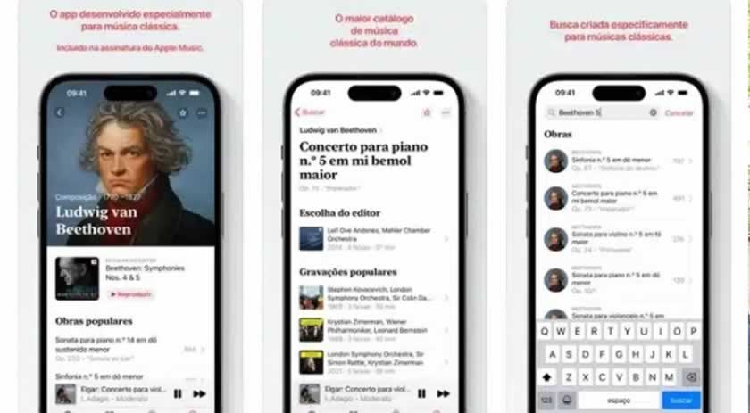 Apple Music lança aplicativo exclusivo para streaming de música clássica