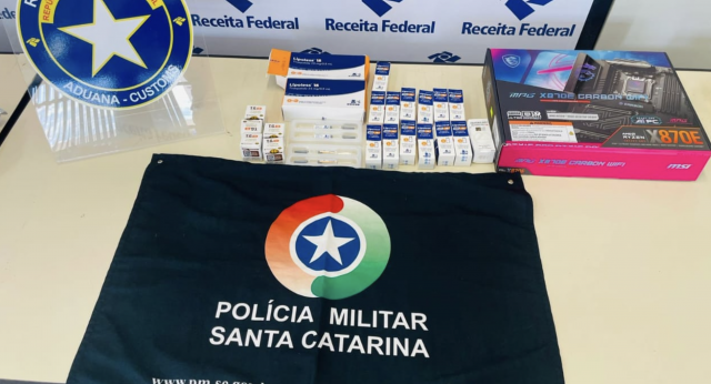 Apoio da PM resulta na apreensão de anabolizantes e medicamentos contrabandeados