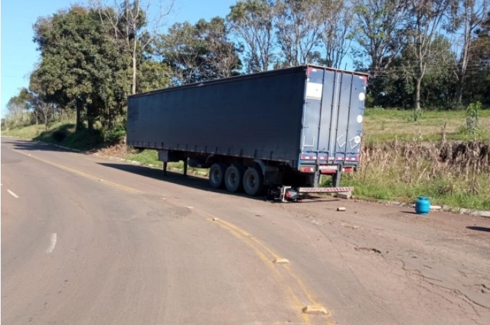 Acidente de trânsito em Palmitos deixa motociclista ferido