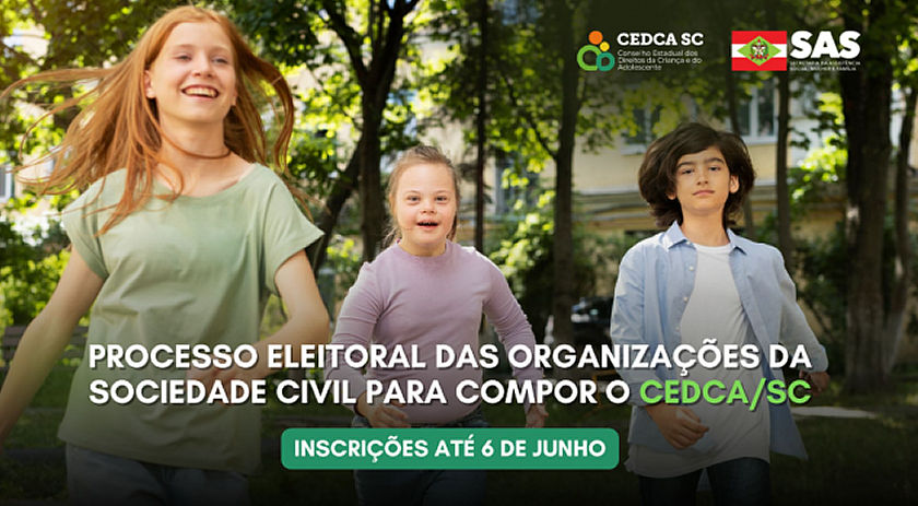 Organizações da sociedade civil podem se inscrever para participar do Conselho Estadual dos Direitos da Criança e do Adolescente de SC