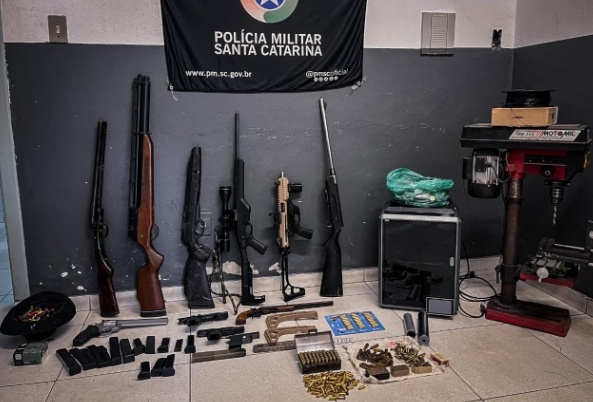Fábrica de armas de fogo é descoberta em SC