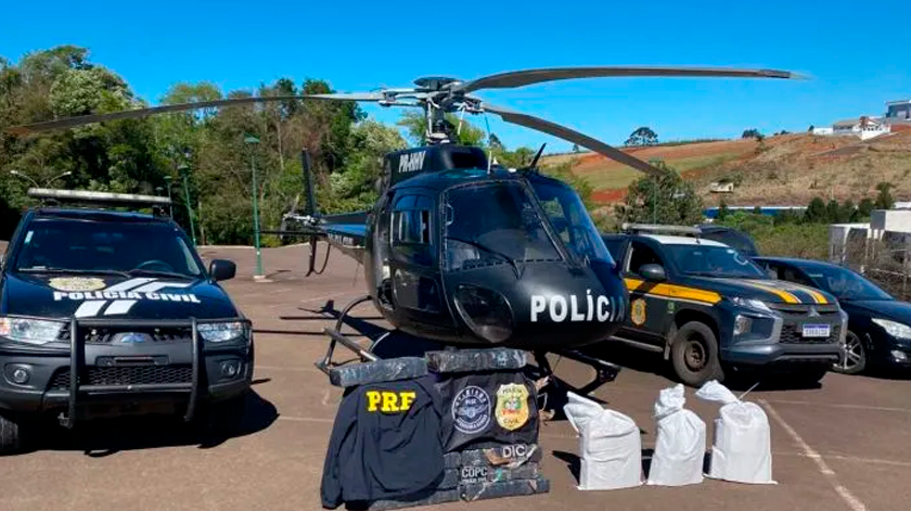 Operação conjunta apreende 252 kg de maconha e prende cinco pessoas em SC