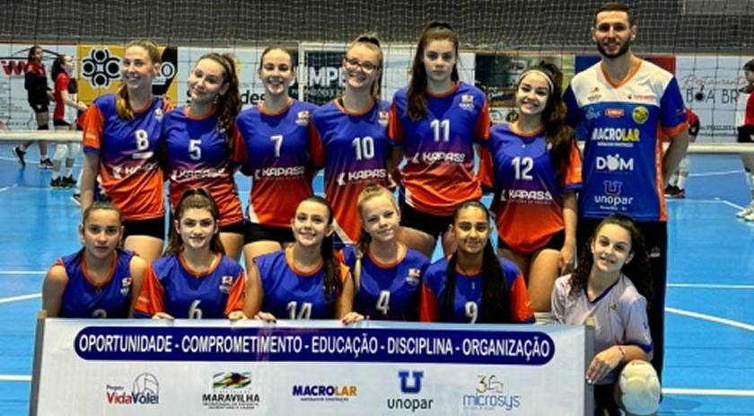 Vida Vôlei Maravilha está entre os 4 melhores da Liga Oeste de Vôlei