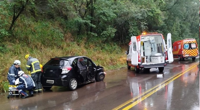 Acidente de trânsito é registrado na BR-282