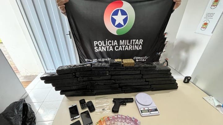 PM localiza mais de 20 quilos de maconha em São Miguel do Oeste