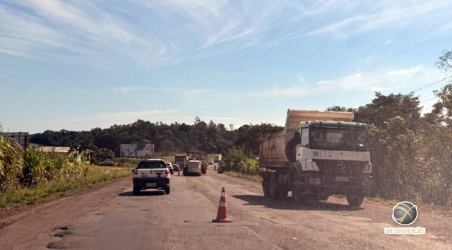 Obras de recuperação na BR-163 entre São Miguel do Oeste e Guaraciaba iniciaram nesta segunda-feira (06)