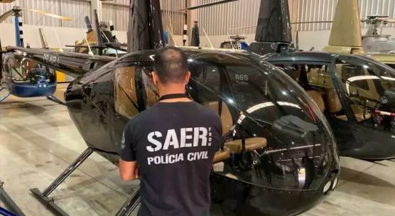 Operação “Cifra Oculta” apreende helicóptero em investigação que recuperou R$ 50 milhões