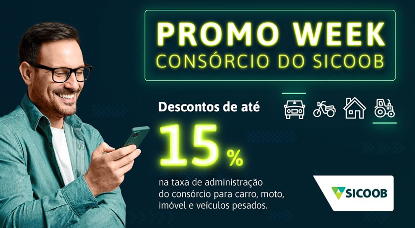 Sicoob atinge marca de R$ 6,4 bilhões em 11 dias de promoção de consórcios