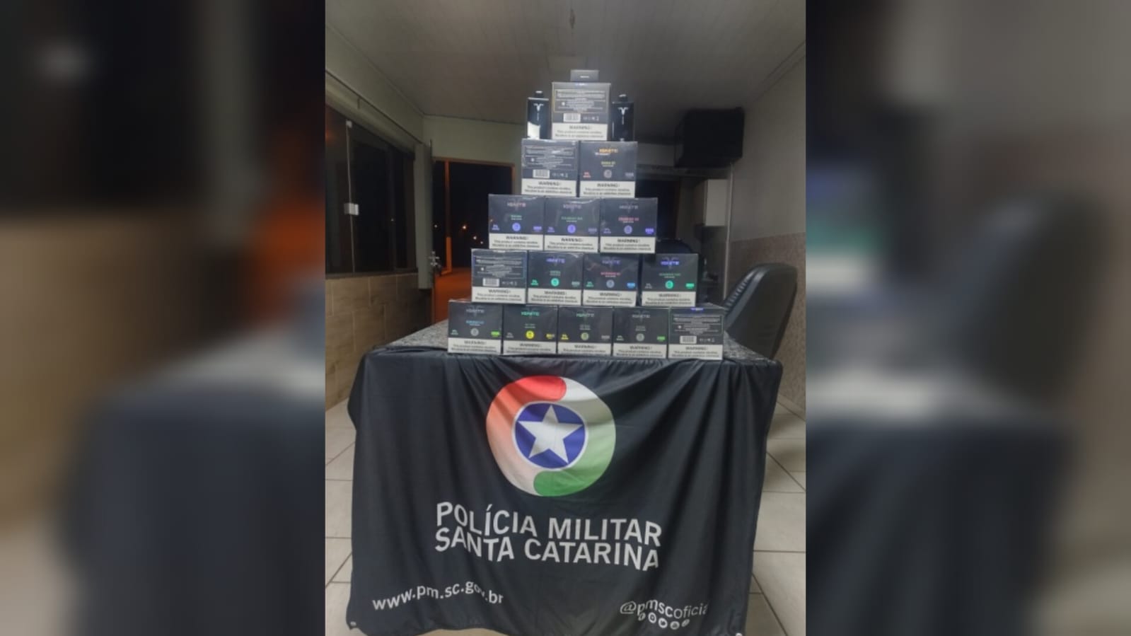 Polícia apreende cerca de 150 cigarros eletrônicos em Bom Jesus do Oeste