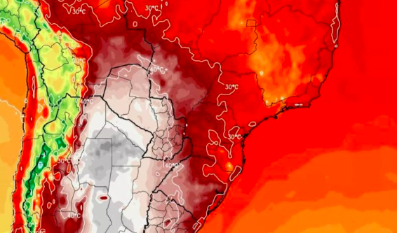 Fenômeno atinge a região Sul com previsão de quase 40° nos termômetros
