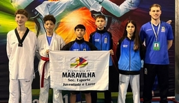 Equipe de taekwondo de Maravilha participa da etapa estadual da Olesc e Roybert Campos fatura bronze