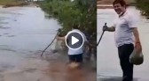 Médico atravessa enchente a pé para atender comunidade em GO: vídeo