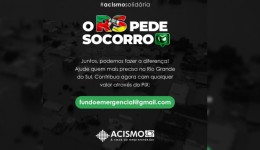Acismo disponibiliza Pix para ajudar vítimas das chuvas no Rio Grande do Sul