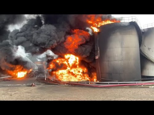Confira como começou o incêndio no reservatório de combustíveis MaxSul em Chapecó